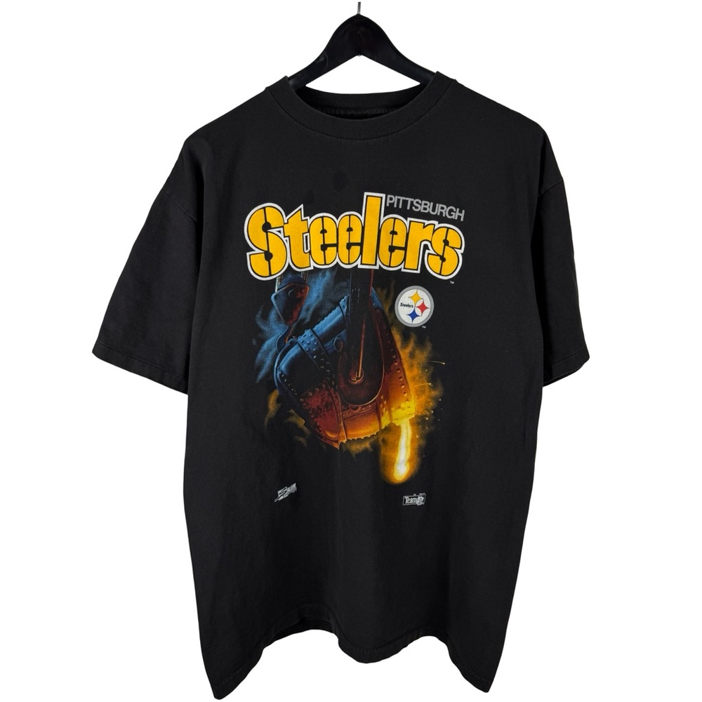 Vintage 90s Salem Sportswear Pittsburgh Steelers Iron NFL Shirt Size XL